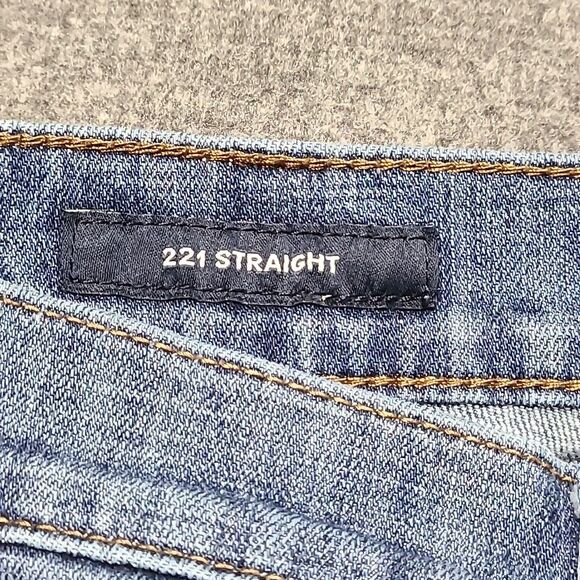 Lucky Brand 221 Mens Jeans 40x32 Straight Fit Blue Faded Grunge Denim Pants - Picture 5 of 10